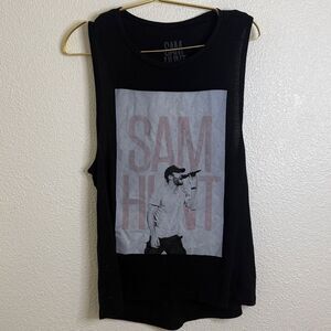 Sam Hunt Black Graphic Tank Top- Large